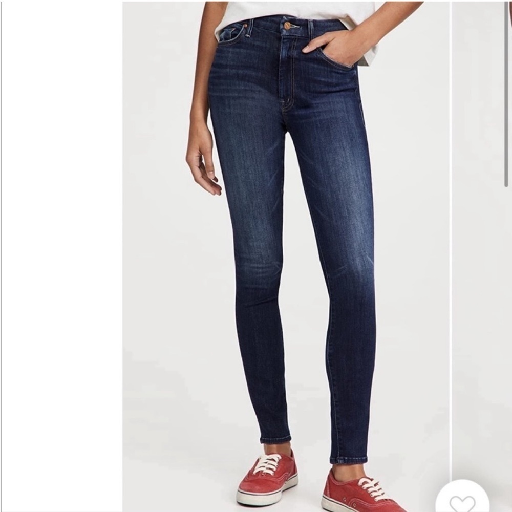 Mother The Looker Body Electric Blue Stretch Denim Jean Sz 25